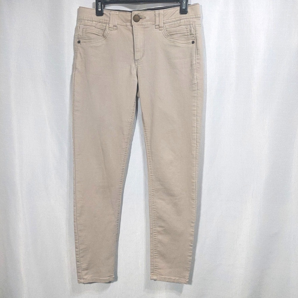 Democracy Ab Technology Womens 6 Jeans Pants Stretch Tan 5 Pockets Skinny Leg